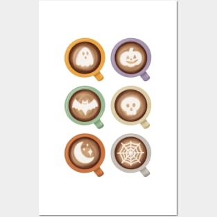 Halloween Coffee Latte Art Posters and Art